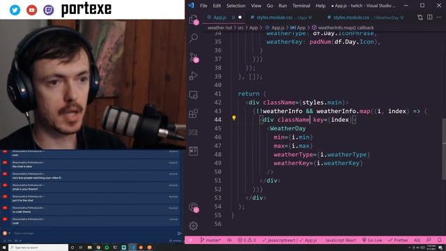 Coding A Weather Forecast App In React (Live) смотреть онлайн