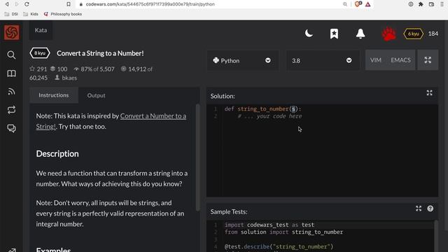 Codewars - Python - Convert a String to a Number! смотреть онлайн