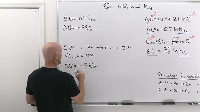 19.6 Cell Potential, Delta G, And The Equilibrium Constant | General Chemistry