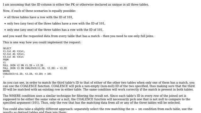 Databases: How to retrieve data from 3 tables joined by a record identifier? (2 Solutions!!) смотреть онлайн