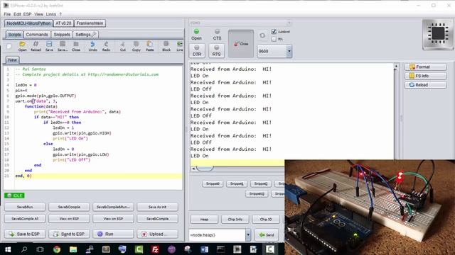 Demonstration - Sending Data From an Arduino to the ESP8266 via Serial смотреть онлайн