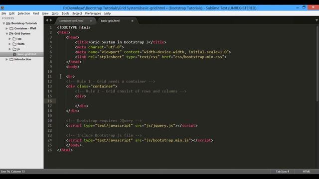 Bootstrap 3 Tutorials - #4 Basic Grid System смотреть онлайн