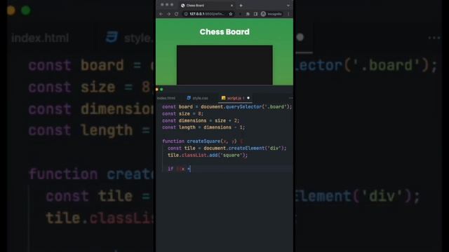 Chess Board in CSS and JS смотреть онлайн