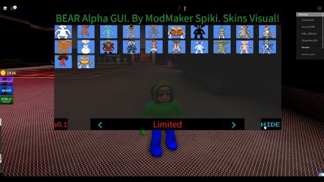 [Reversed] [READ DESC] roblox BEAR Alpha skin ChangerGUI смотреть онлайн