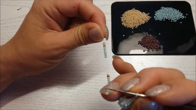 Мастер класс. Бисерный жгут "Мятная геометрия" смотреть онлайн