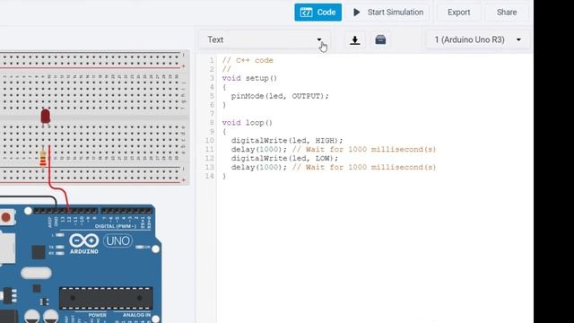 Blinking Led on Breadboard - Arduino Projects + Tinkercad смотреть онлайн