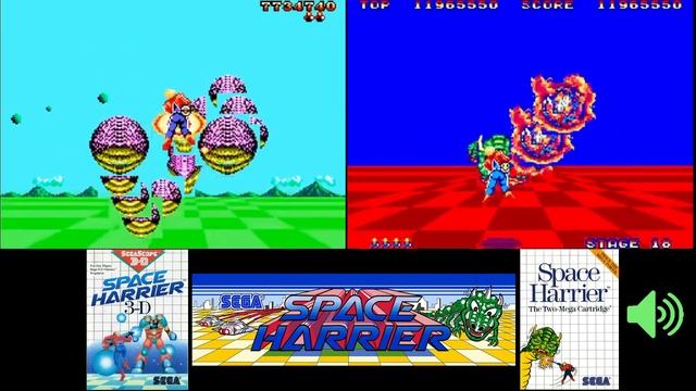 Space harrier vs Space harrier 3D Sega Master system longplay смотреть онлайн