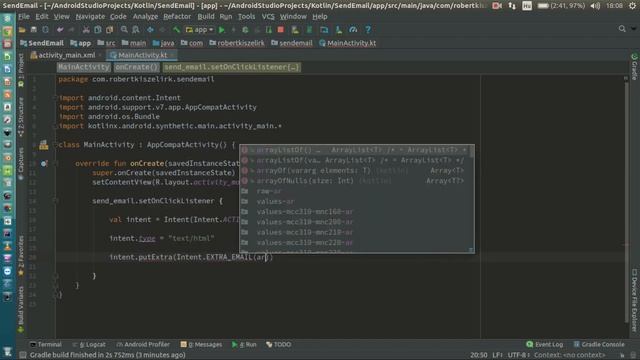 Android Kotlin Usage Tutorial #066 - Send Email with ACTION_SEND смотреть онлайн