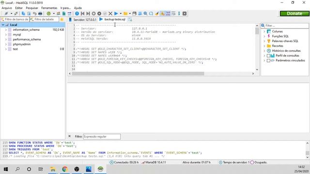 HeidiSql: importando dados para arquivos SQL смотреть онлайн