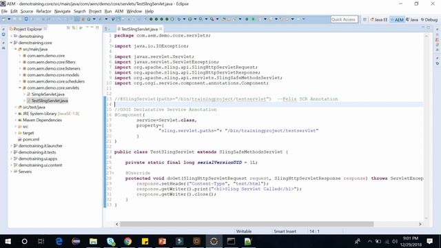 80. Sling Servlet in AEM. смотреть онлайн