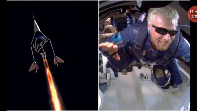 During Richard Branson's spaceflight, Virgin Galactic's rocket plane blared a red warning... смотреть онлайн