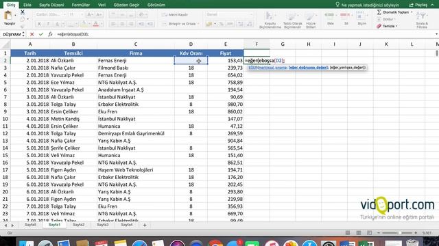 Eğer ve Eboşsa formülleri (Excel fonksiyonları)- 513.video | Ömer BAĞCI смотреть онлайн