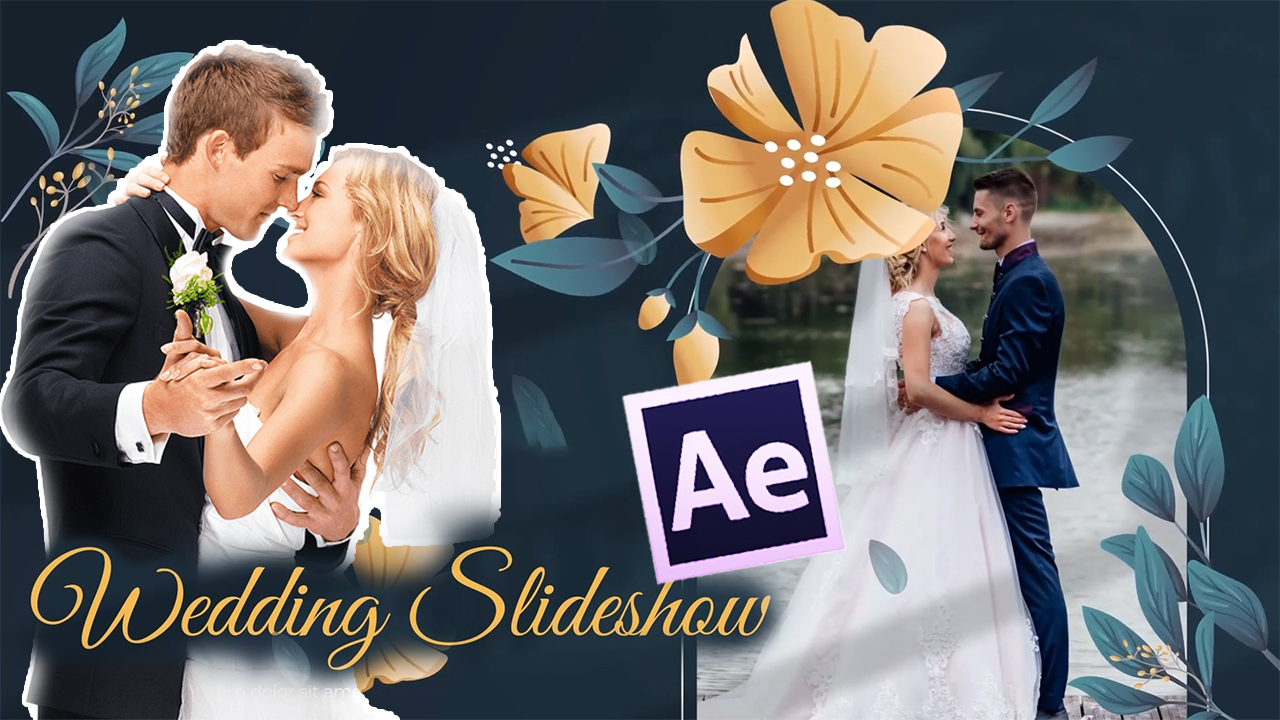 Свадебное слайд-шоу Wedding song Blue Slideshow After Effects template смотреть онлайн