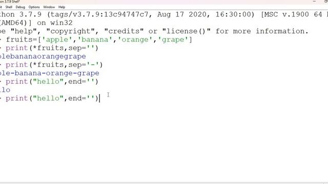 SEP AND END||DATA STRUCTURE FORMATTING USING SEP AND END смотреть онлайн