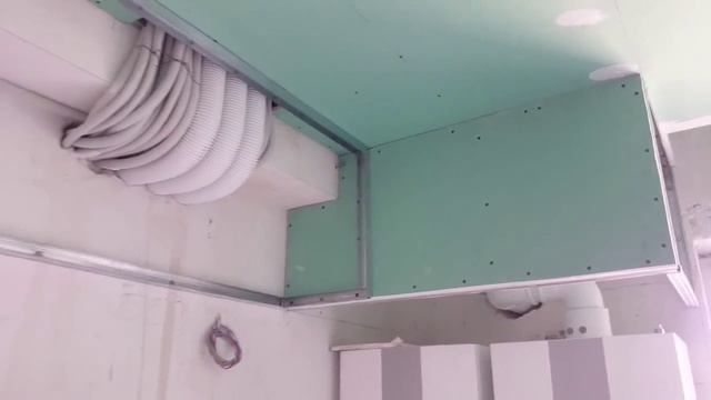 как сделать короб из гипсокартона не нагружая потолок. Примеры "растяжек". смотреть онлайн