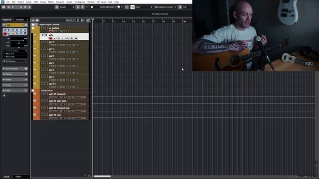 как записать акустическую гитару в Cubase (acoustic Guitar)