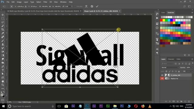 Photoshop Tutorial - Make 2D to 3D Logo in Photoshop - 3D Logo смотреть онлайн