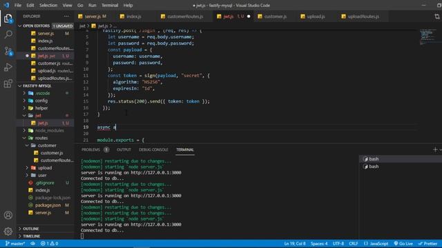 #5FASTIFY+JWT + MYSQL(AUTHENTICATION WITH JWT)PROTECT UR ROUTES WITOUTUSING FASTIFY-JWT,FASTIFY-AUT смотреть онлайн