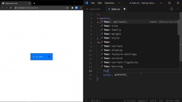 Custom Input Date | Styling Input Date | Pure CSS Tutorial