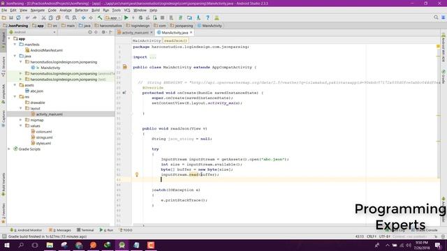JSON Parsing using GSON in Android Studio Tutorial смотреть онлайн