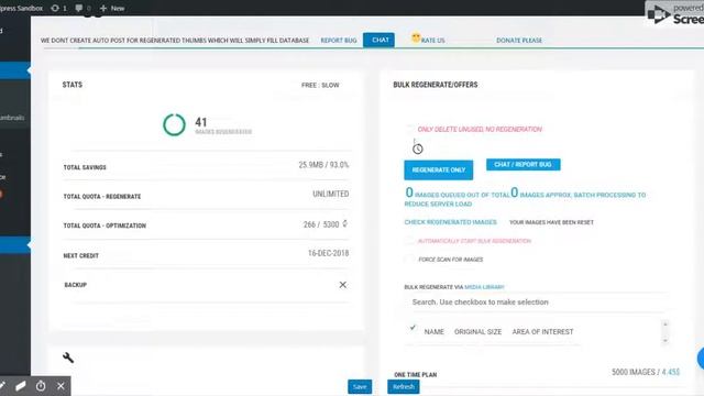 Wordpress Regenerate Thumbnails & Optimize Half Size. Delete Unused Thumbnail