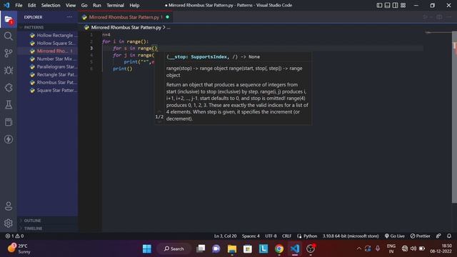Mirror Rhombus Star Pattern in Python | How to Print Mirror Rhombus Star Pattern in Python ? #6 смотреть онлайн
