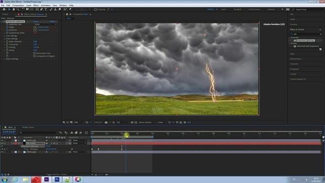 Как сделать молнии в After Effects. Эффект Advanced Lightning смотреть онлайн