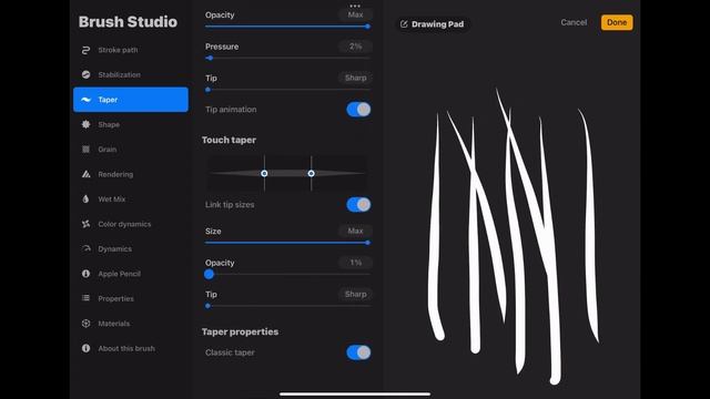 HOW TO MAKE THE ENDS OF YOUR BRUSH THIN: PROCREATE TUTORIAL смотреть онлайн