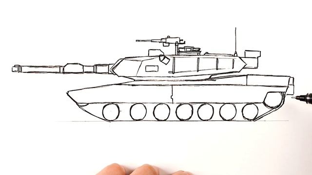 Как нарисовать танк Абрамс смотреть онлайн