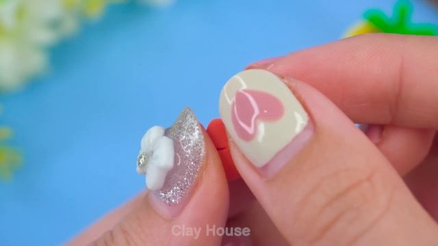 How To Make Cutest Miniature Dollhouse From Polymer Clay And Cardboard ❤️ DIY Miniature Clay House