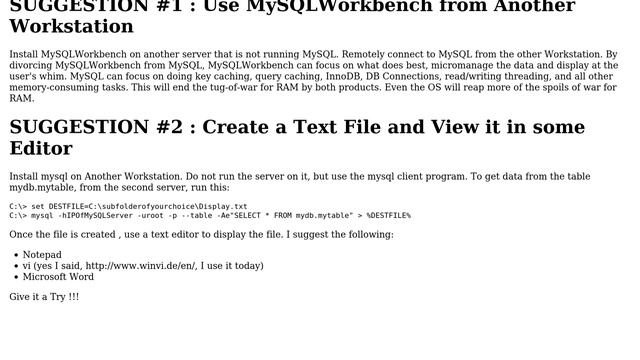 Databases: Memory problems with MySQLWorkbench (3 Solutions!!) смотреть онлайн