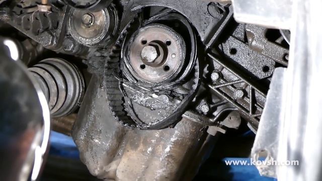 Последствия попадания порванного ремня генератора под ремень ГРМ на Fiat Doblo 1.9JTD смотреть онлайн