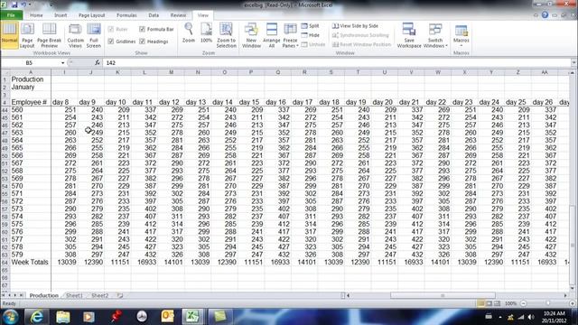 Excel 2010-09 freeze or split windows смотреть онлайн