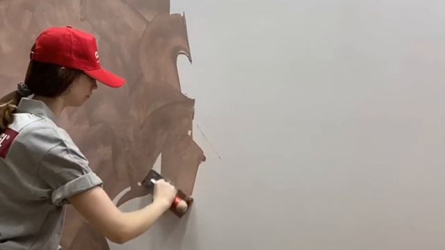 Нанесение декоративной краски Арабеско (CLAVEL) смотреть онлайн
