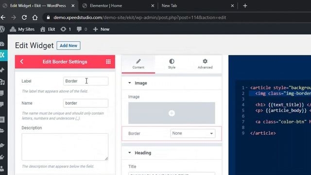 Border Control in ElementsKit Widget Builder Elementor control | Wpmet смотреть онлайн