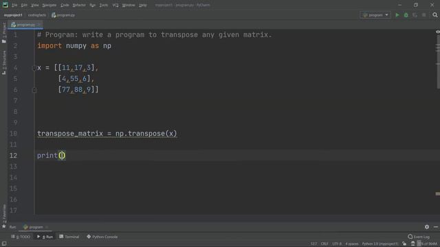 Transpose of Matrix In Python | Solutions For Python 100 Exercises | Program14 | CodingFacts смотреть онлайн
