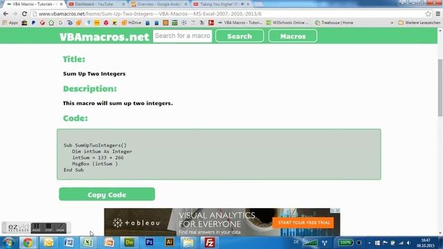 Sum Up Two Integers - VBA Macros - Tutorial - MS Excel 2007, 2010, 2013 смотреть онлайн