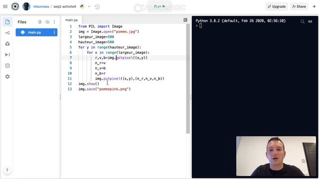 Modifier la couleur de tous les pixels d'une image en python смотреть онлайн