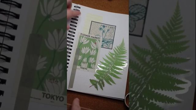 зеленое оформление для блокнота #скрапбукинг #блокноты #наклейки смотреть онлайн