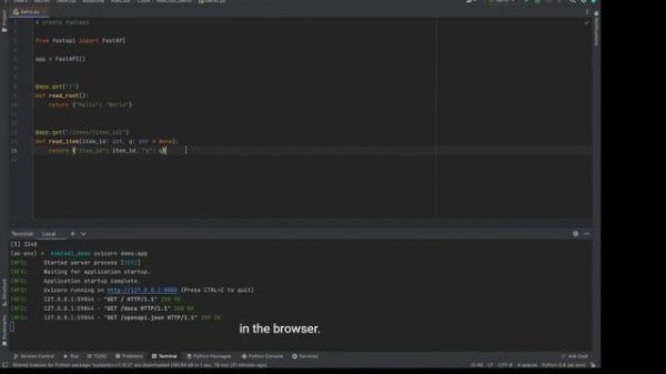 FAST API and uvicorn