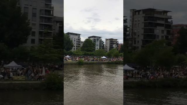 Frankfurt em Main. Main river. Июль 2017 год смотреть онлайн