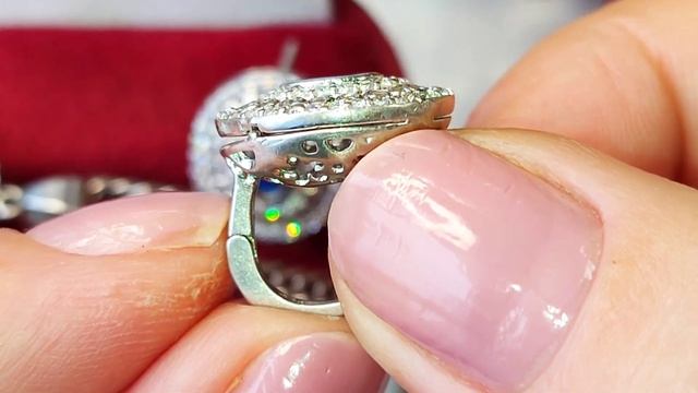 Сверкающий, нарядный комплект в дворцовом стиле с топазом Лондон 1,71 Ct., 10,87 гр, серебро 925