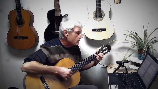 Маленькая полифоническая инструментальная ария для классической гитары и ссылки для скачивания нот. смотреть онлайн