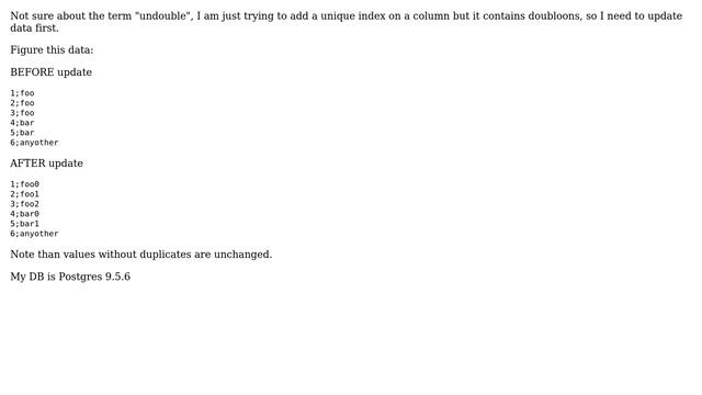 Databases: Add a suffix to duplicates on PostgreSQL смотреть онлайн