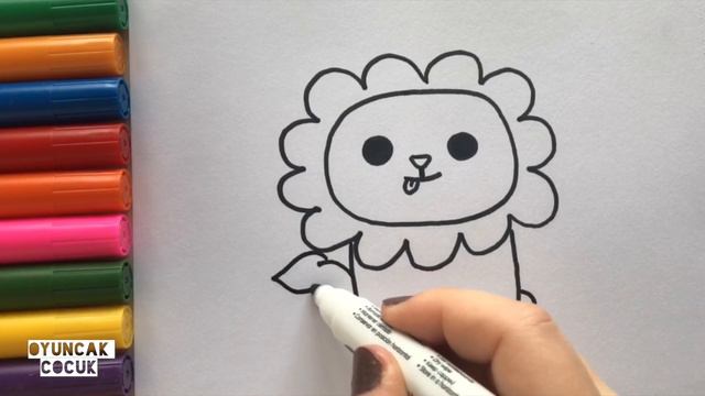 Easy Drawings | How to Draw Cute Baby Lion | Color and Draw Step by Step смотреть онлайн