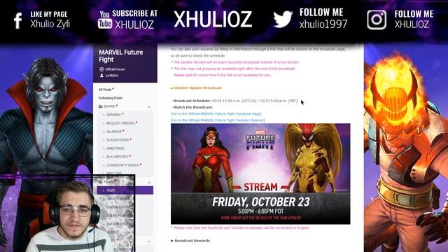CRYSTAL GIVEAWAY | V650 UPDATE LIVESTREAM ANNOUNCEMENT JOIN ME TOMORROW | MARVEL FUTURE FIGHT смотреть онлайн