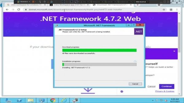 Citrix workspace Installation unsuccessful .NET framework error | Citrix virtual apps and desktops