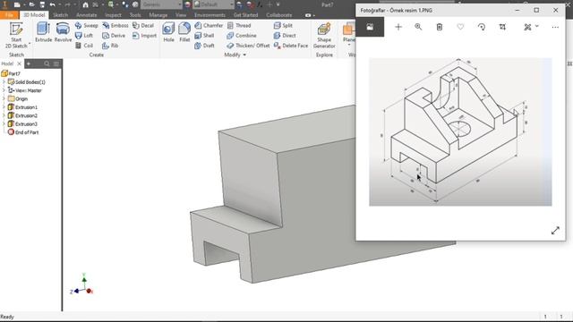 Autodesk Inventor Örnek Parça Tasarım #1 смотреть онлайн