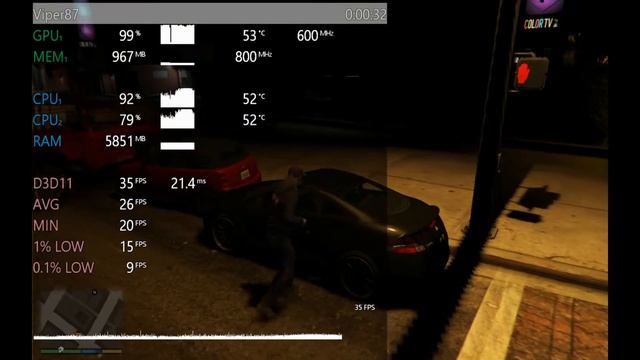 AMD A4 3400 + Radeon HD 6410D = GTA V смотреть онлайн