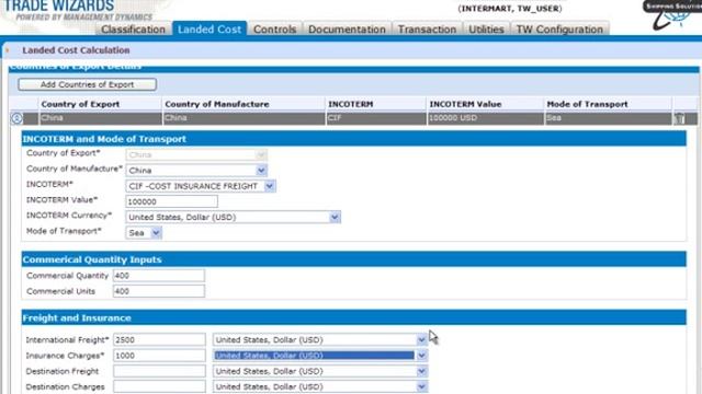 Export Compliance - Landed Cost Calculator смотреть онлайн